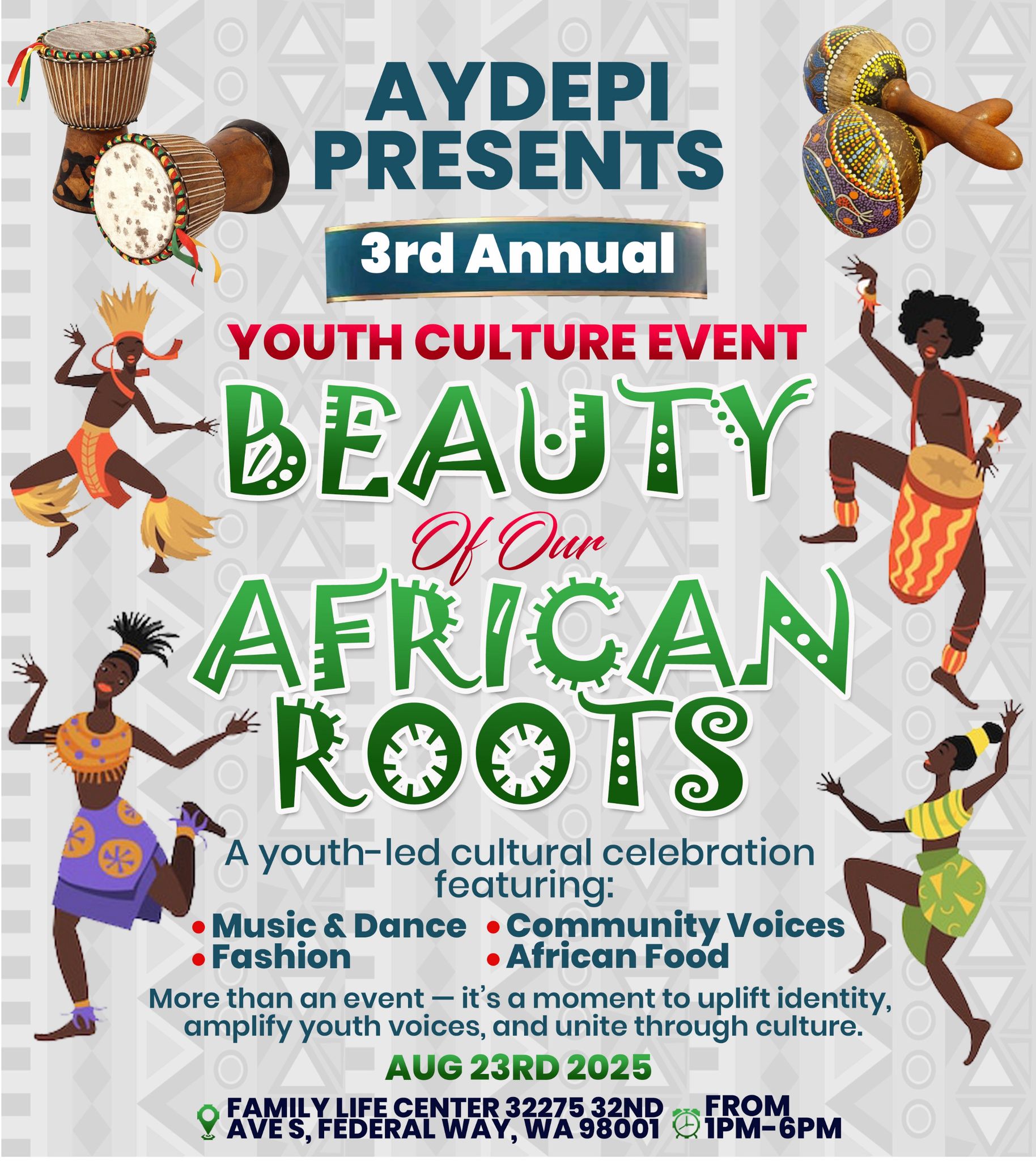 Youth Culture Event : Beauty of Our African Roots